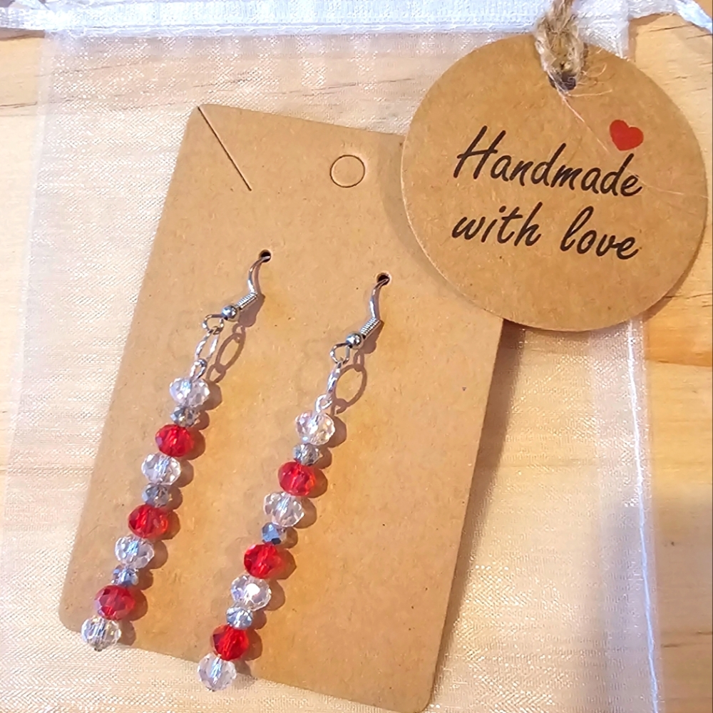 Hand crafted glass bead earrings
